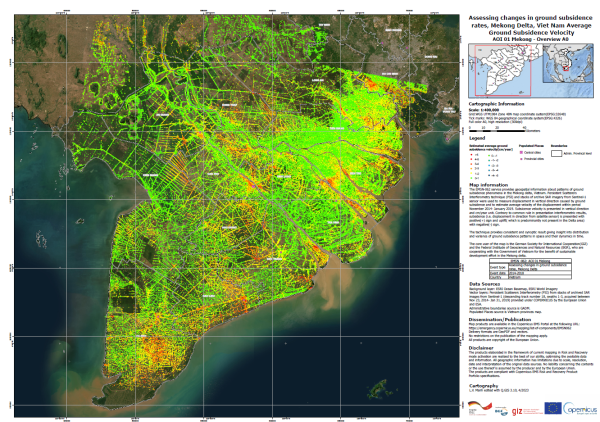 (English) Map: Assessing changes in ground subsidence rates, Mekong Delta, Vietnam