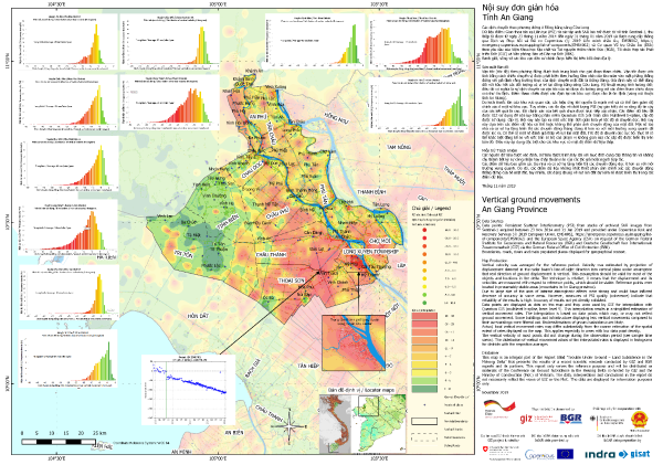 Map series: land subsidence in the Mekong Delta by provinces