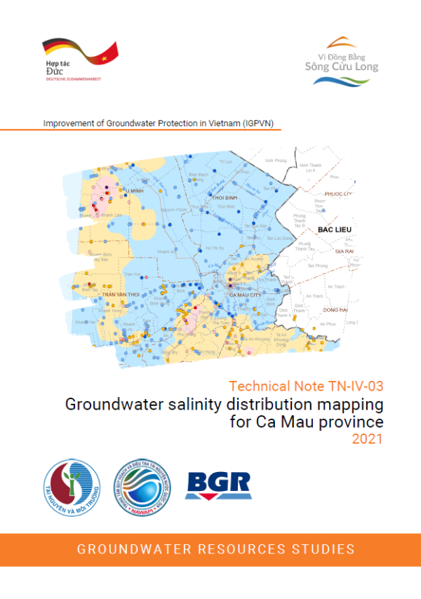 Groundwater salinity distribution mapping for Ca Mau province