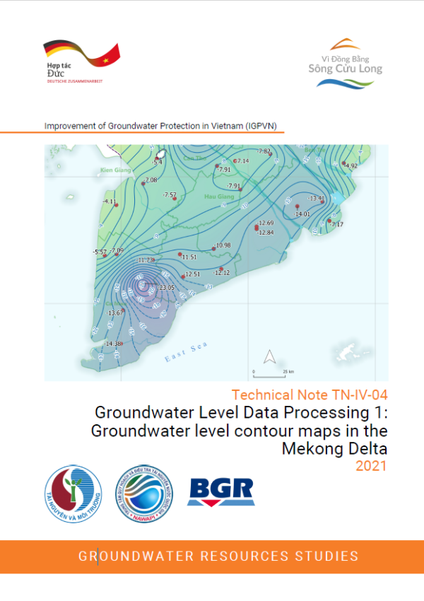 Groundwater Level Data Processing 1: Groundwater level contour maps in the Mekong Delta
